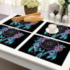 Creative Dream Catcher Premium Cotton and Linen Placemats, Feathers and Flowers, 6-Piece Set, 30 x 45 cm view 3
