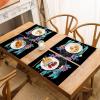 Creative Dream Catcher Premium Cotton and Linen Placemats, Feathers and Flowers, 6-Piece Set, 30 x 45 cm view 4