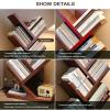 Zdlopteron Solid Wood Tree Bookshelf, 5-Tier, Walnut Color view 4