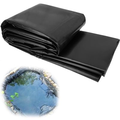 Black Pond Liners, 2 x 3 m, 3 x 4 m, 4 x 6 m, 5 x 5 m, 6 x 7 m, 8 x 10 m, Garden Pool Underlayment for Small Fish Ponds, Fountains and Waterfalls, Waterproof Membrane (0.13 mm/5 mil), 5 x 5 m