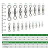 Aqxypas 50–200-Piece Fishing Barrel Bearing Rolling Swivels, Solid Rings, Size 8 (200 pcs) view 2