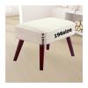 Rectangular or Square Ottoman Cover, Stretch Jacquard Slipcover with Elastic Bottom view 1