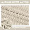 Rectangular or Square Ottoman Cover, Stretch Jacquard Slipcover with Elastic Bottom view 2