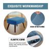 Square Ottoman Cover, Stretch Jacquard Slipcover, Washable and Adjustable (2011, 35 x 125 cm) view 2
