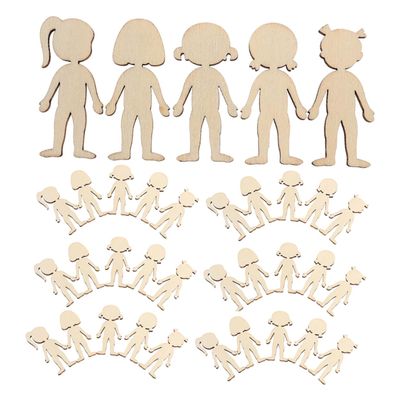 Wood Cutouts for Kids, 100 Pieces, Unfinished, Creative Shapes