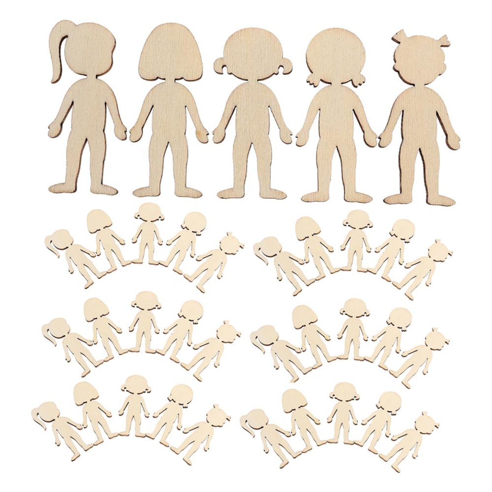 Wood Cutouts for Kids, 100 Pieces, Unfinished, Creative Shapes