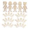 Wood Cutouts for Kids, 100 Pieces, Unfinished, Creative Shapes view 1
