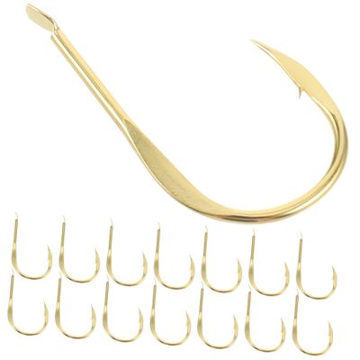 UPKOCH Barbed Bait Hooks, Gold-Colored, Copper