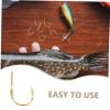 UPKOCH Barbed Bait Hooks, Gold-Colored, Copper view 4