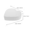 Angoily Heart-Shaped Foam Imitation Cakes, 2 Pcs, White view 2