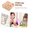 HOMSFOU 4 Sets Children's Wooden Stamps, Number, Birthday, Personalized, Journaling, Name and Flower Stamps, 16 Pieces Each view 3