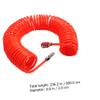 HOLIDYOYO Heavy-Duty Red PU Coiled Air Compressor Hose, Flexible Design, 25 mm Minimum Bend Radius view 2