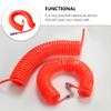 HOLIDYOYO Heavy-Duty Red PU Coiled Air Compressor Hose, Flexible Design, 25 mm Minimum Bend Radius view 4