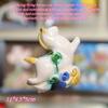 HUMOCHUSON Tang Sancai Ceramic Flying Pony Sculpture, Chinese-Style Desk Ornament, Sakura Pink view 3