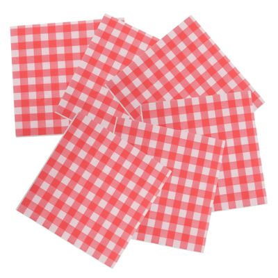 SECFOU Checked Food Parchment Paper, 100 Sheets, Water-Resistant Baking Paper