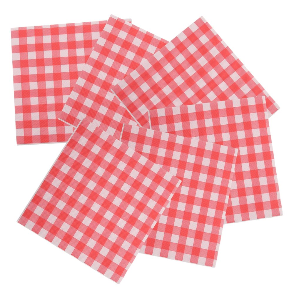 SECFOU Checked Food Parchment Paper, 100 Sheets, Water-Resistant Baking Paper