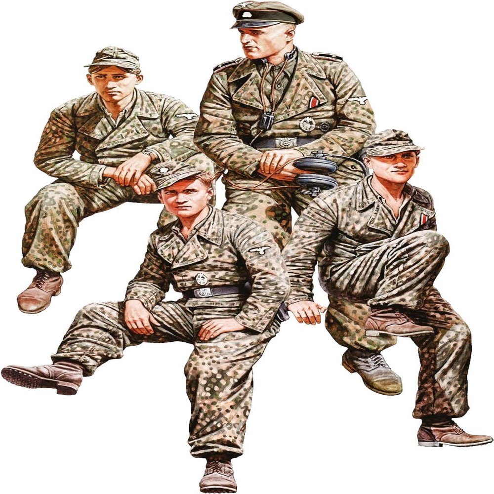 Miniart 53015 1:35 German Tank Crew Figure Set, Fran.44 (4) RK