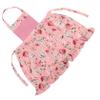 HEMOTON Women's Floral Garden Apron, Adjustable Cotton, Double Pockets, Pink view 1