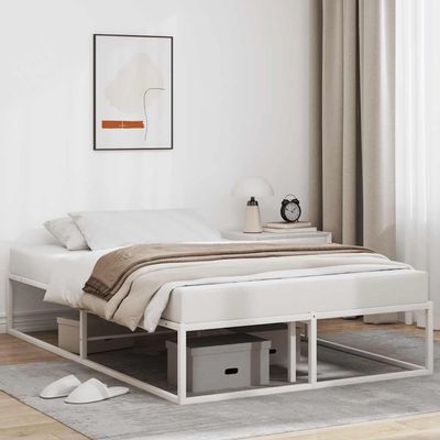CFODOJ Home & Garden Metal Bed Frame, White, 120 x 200 cm