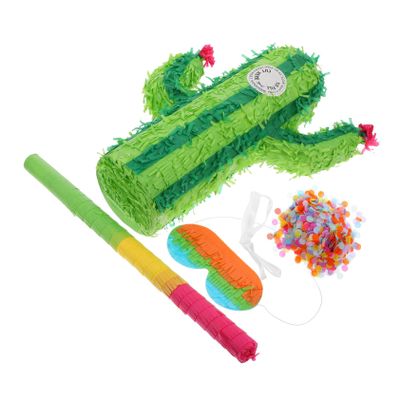 Birthday Paper Cactus Piñata, 1 Set, Interactive, Reusable