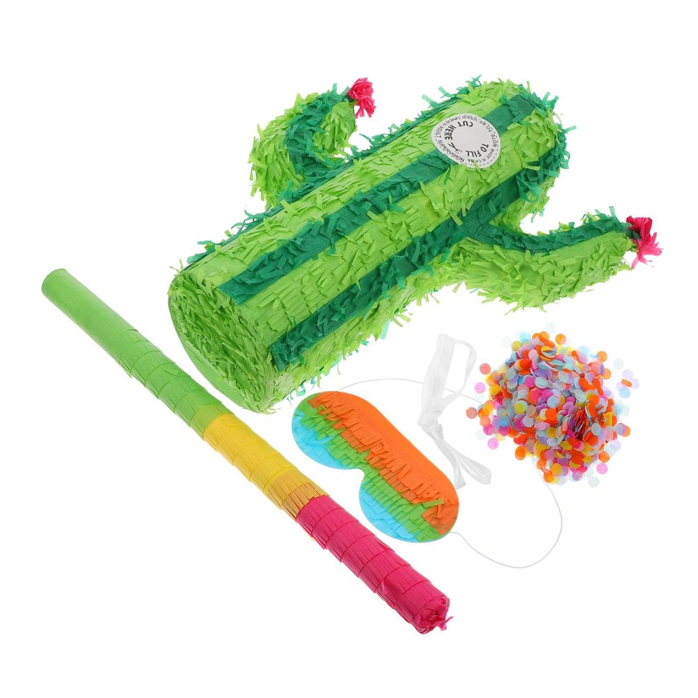 Birthday Paper Cactus Piñata, 1 Set, Interactive, Reusable