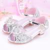 Girls' Pink Princess Shoes, Glitter Cosplay Dress Shoes, Sizes 26–37 view 2