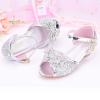 Girls' Pink Princess Shoes, Glitter Cosplay Dress Shoes, Sizes 26–37 view 4