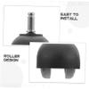 Nylon Swivel Casters, 4-Pack, Black, for Office Chairs and Furniture view 4