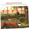 1 Chain of Red Construction Warning Flags, PVC and Nylon view 2