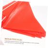 1 Chain of Red Construction Warning Flags, PVC and Nylon view 3