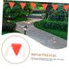 1 Chain of Red Construction Warning Flags, PVC and Nylon view 4