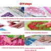 Diamond Painting for Adults, Train with Cherry Blossoms, 5D DIY Crystal Art, 40 x 55 cm view 4