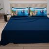 PETTI Artigiani Italiani Double Bedding Set, Cotton with Digital-Print Pillowcases, Capri Night Blue, 100% Made in Italy view 3