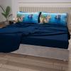 PETTI Artigiani Italiani Double Bedding Set, Cotton with Digital-Print Pillowcases, Capri Night Blue, 100% Made in Italy view 4