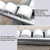 LNNW Lightweight Gravity Conveyor, Non-Powered Roller Chute, Stainless Steel Frame, ABS Rollers, Silver, 40 cm W x 250 cm L view 3
