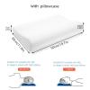 1 x Soft and Supportive White Pillow, Rectangular Memory Foam Neck Pillow for Home Use view 2
