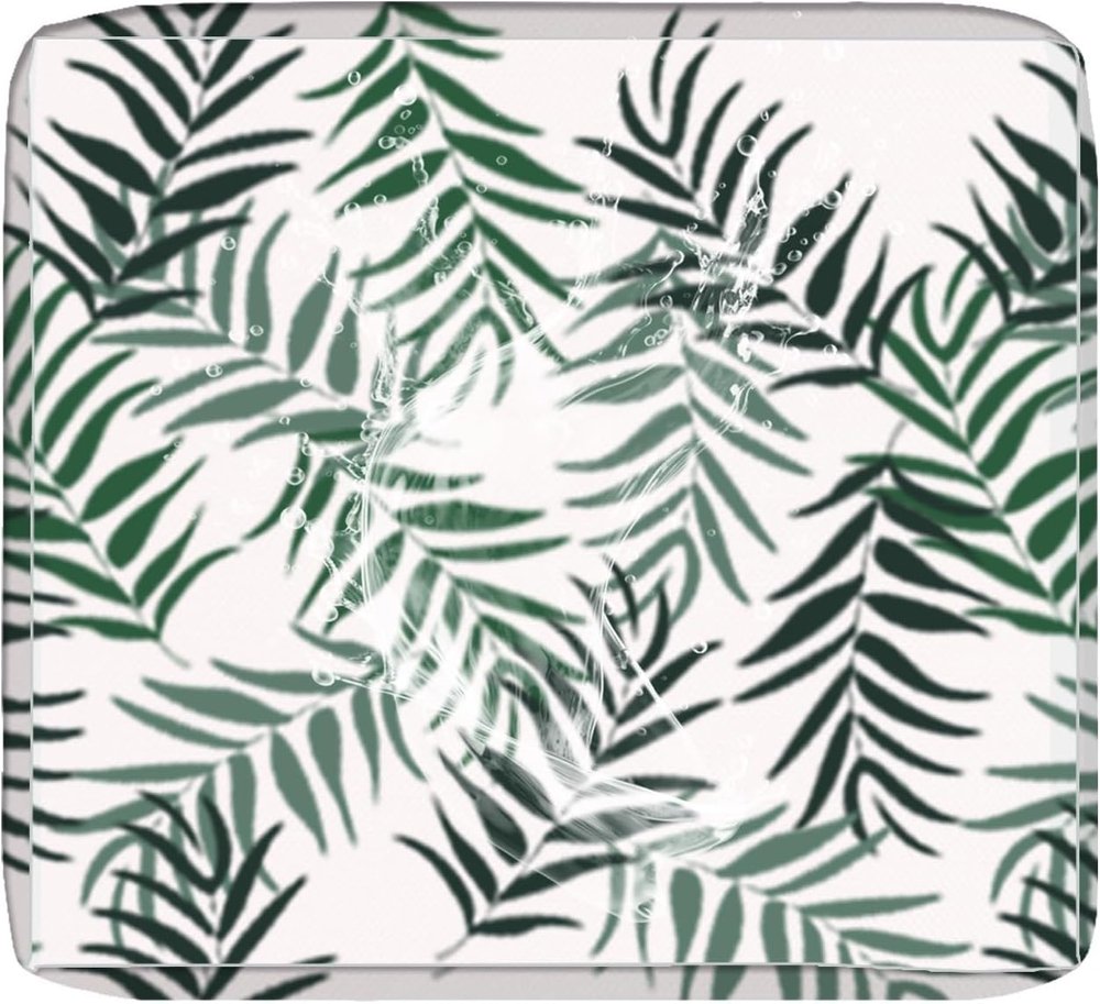 UWOBTN 1/2/4-Pc. Outdoor Sofa Seat Cushion Covers, Waterproof Zippered Covers, Removable Garden Cushion Covers (A31, 50 x 55 x 10 cm, 1 pc.)