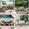 UWOBTN 1/2/4-Pc. Outdoor Sofa Seat Cushion Covers, Waterproof Zippered Covers, Removable Garden Cushion Covers (A31, 50 x 55 x 10 cm, 1 pc.) view 4