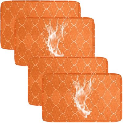 UWOBTN Outdoor Sofa Seat Cushion Covers, Waterproof Zippered Covers, 33 x 65 x 10 cm, 4-Pack