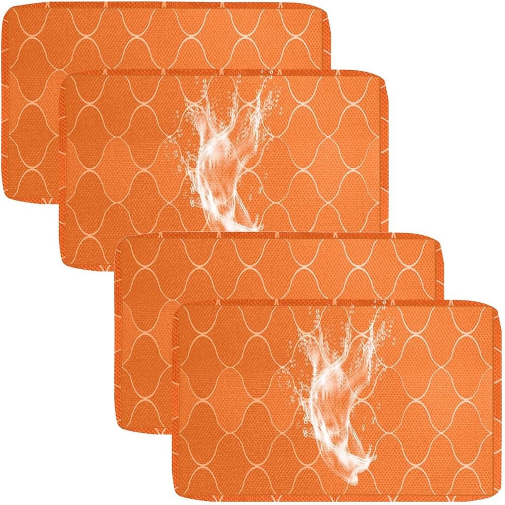 UWOBTN Outdoor Sofa Seat Cushion Covers, Waterproof Zippered Covers, 33 x 65 x 10 cm, 4-Pack