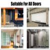 Industrial Door Pull Handle for Wood, Glass, and Metal Doors, Double-Sided Heavy-Duty Pull for Sliding Doors and Garden Sheds (Pink, 60 cm/23.6 in x 36 cm/14.2 in) view 2