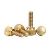 Threaded Knurled Nuts, 25-Piece M3/M4/M5/M6 Set, Brass Knurled Head, Stepped Hand-Tightening Thumb Screws (Gold, M6 x 12 mm, 2 pcs) view 2