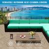 UWOBTN Outdoor Sofa Seat Cushion Cover, Zippered, Removable, 33 x 65 x 10 cm (1 Pc.) view 2