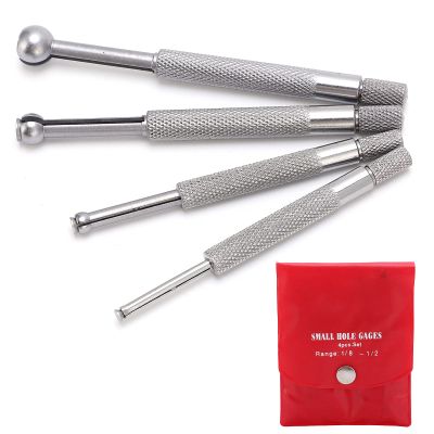 Telescoping Bore Gauge Set, 3–13 mm, 4-Piece Steel Hole Gauges