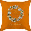50 x 50 cm Wedding Pillow with Names, Orange view 1