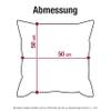 50 x 50 cm Wedding Pillow with Names, Orange view 3