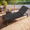 HAVE A SEAT Living Flair Sun Lounger Cushion, 200 x 70 cm – Soft, Thin, Universal, Weatherproof, Washable up to 95°C – Made in Germany (Gray/Anthracite) view 2