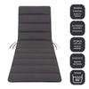HAVE A SEAT Living Flair Sun Lounger Cushion, 200 x 70 cm – Soft, Thin, Universal, Weatherproof, Washable up to 95°C – Made in Germany (Gray/Anthracite) view 3