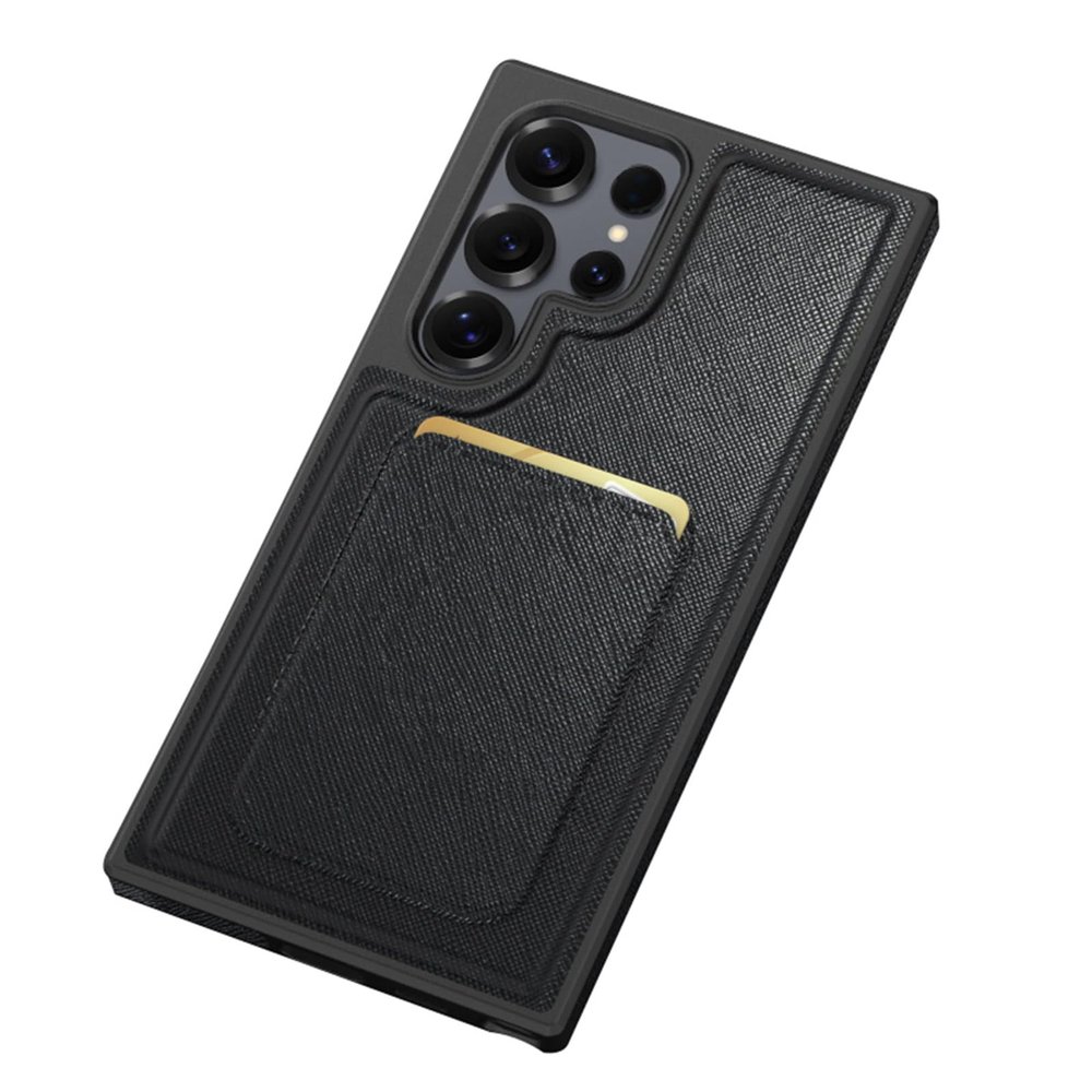 MFAOSHI Magnetic Case for Samsung Galaxy S25 Ultra/S25 Plus/S25, Detachable Wallet Card Holder, Slim Leather Case, Black, S25