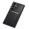 MFAOSHI Magnetic Case for Samsung Galaxy S25 Ultra/S25 Plus/S25, Detachable Wallet Card Holder, Slim Leather Case, Black, S25 view 1